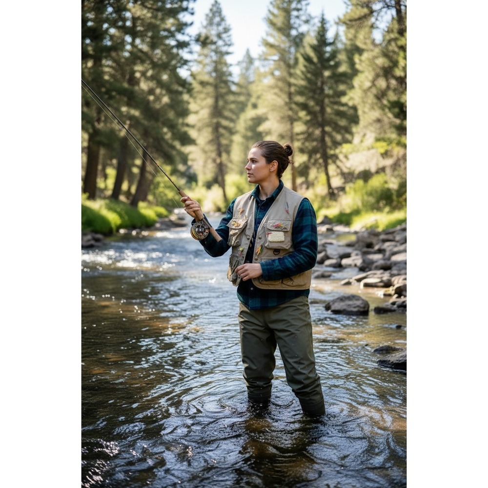 Vintage Eddie Bauer Tan Fishing Utility Vest L  Gorpcore Fly Fishing Outdoor - Picture 2 of 10